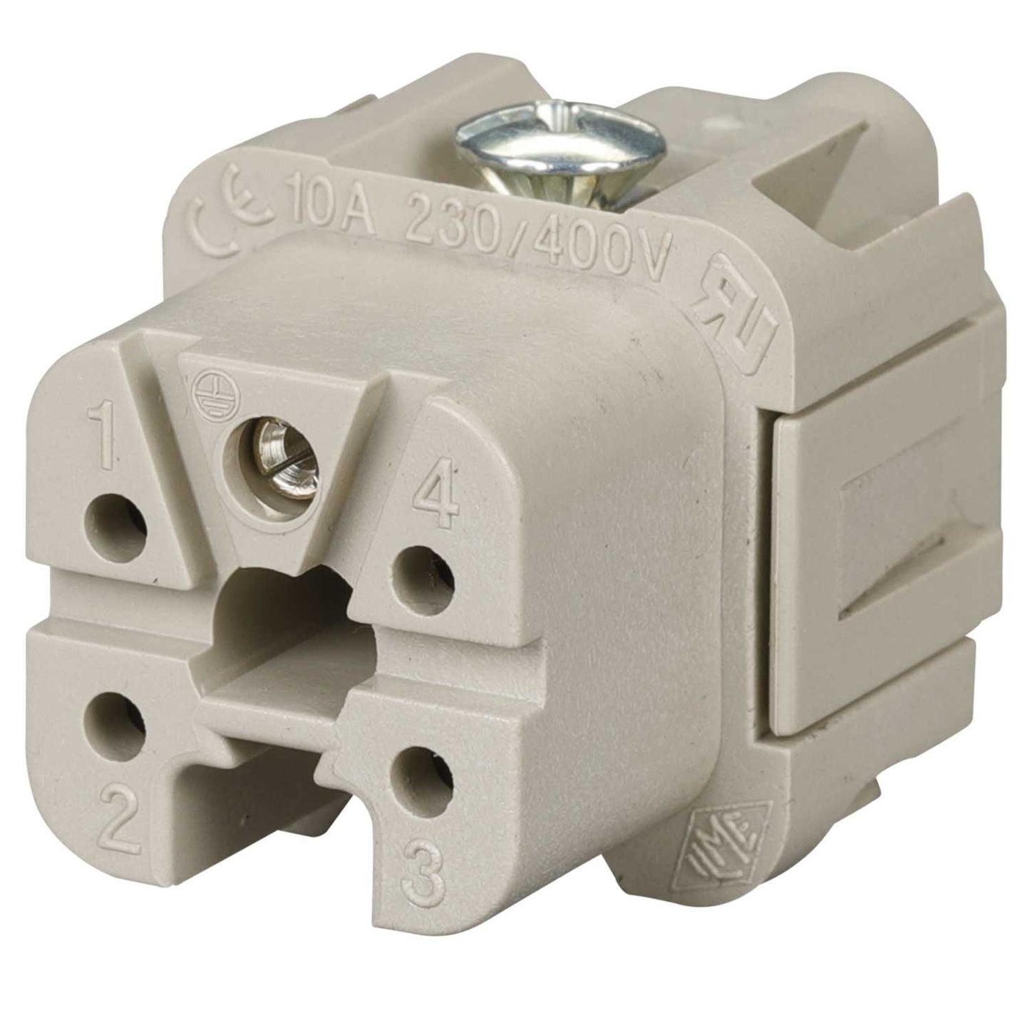 Ilme 10A 4 Pole + E Female Insert Screw Terminal Connection