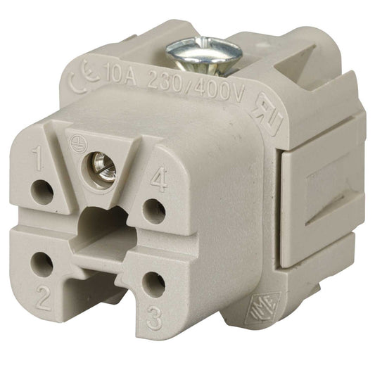 Ilme 10A 4 Pole + E Female Insert Screw Terminal Connection
