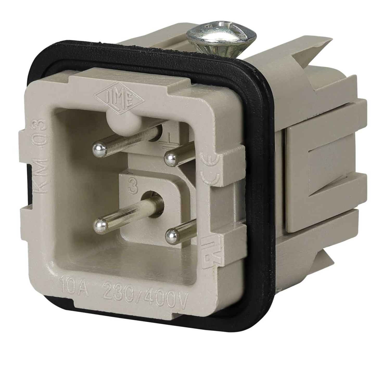 Ilme 10A 3 Pin + E Male Insert Screw Terminal Connection