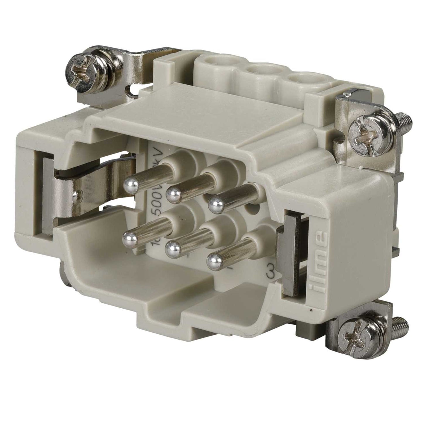 Ilme 16A 6 Pole + E Male Insert Screw Terminal Connector (1-6)
