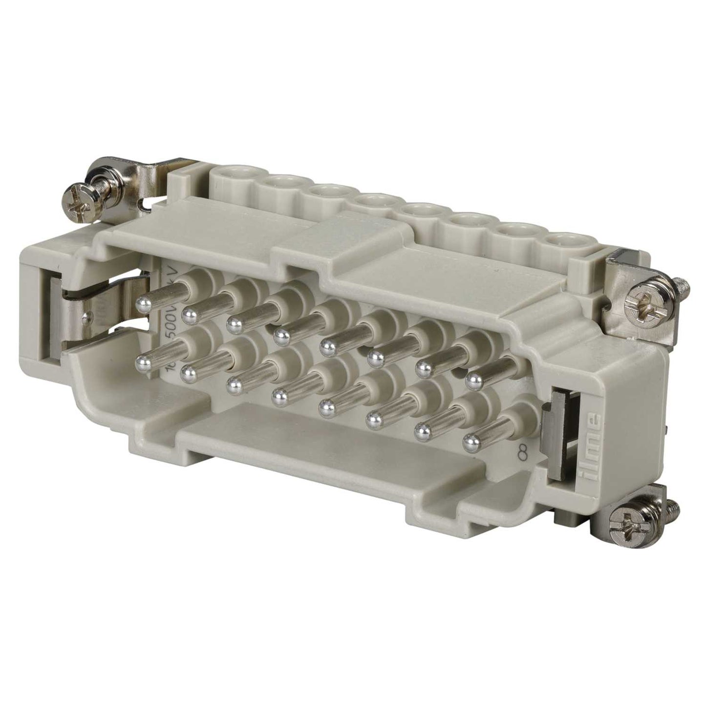 Ilme 16A 16 Pole + E Male Insert Screw Terminal Connector (1-16)