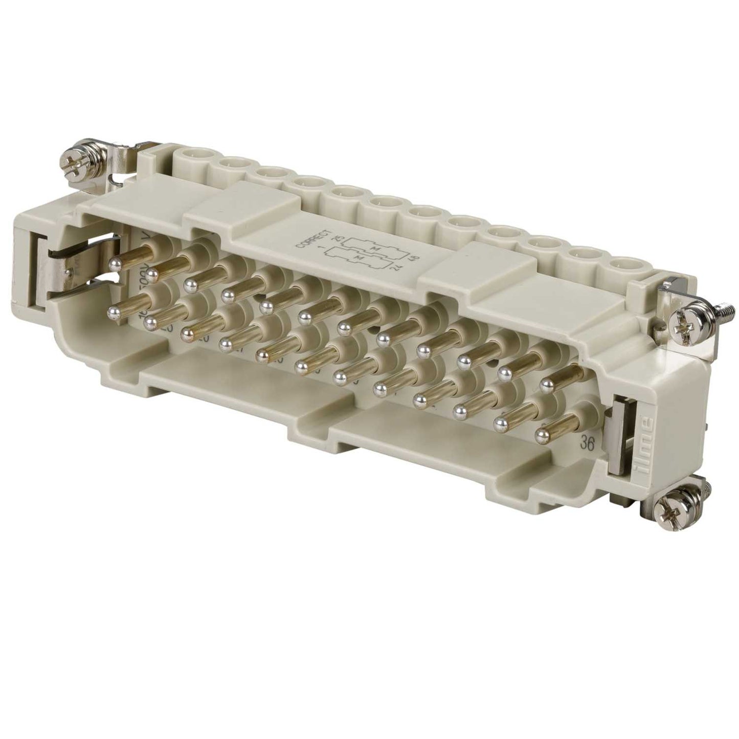 Ilme 16A 24 Pole + E Male Insert Screw Terminal Connector (1-24)