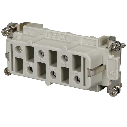 Ilme 35A 6 Pole + E Female Insert Screw Terminal Connection