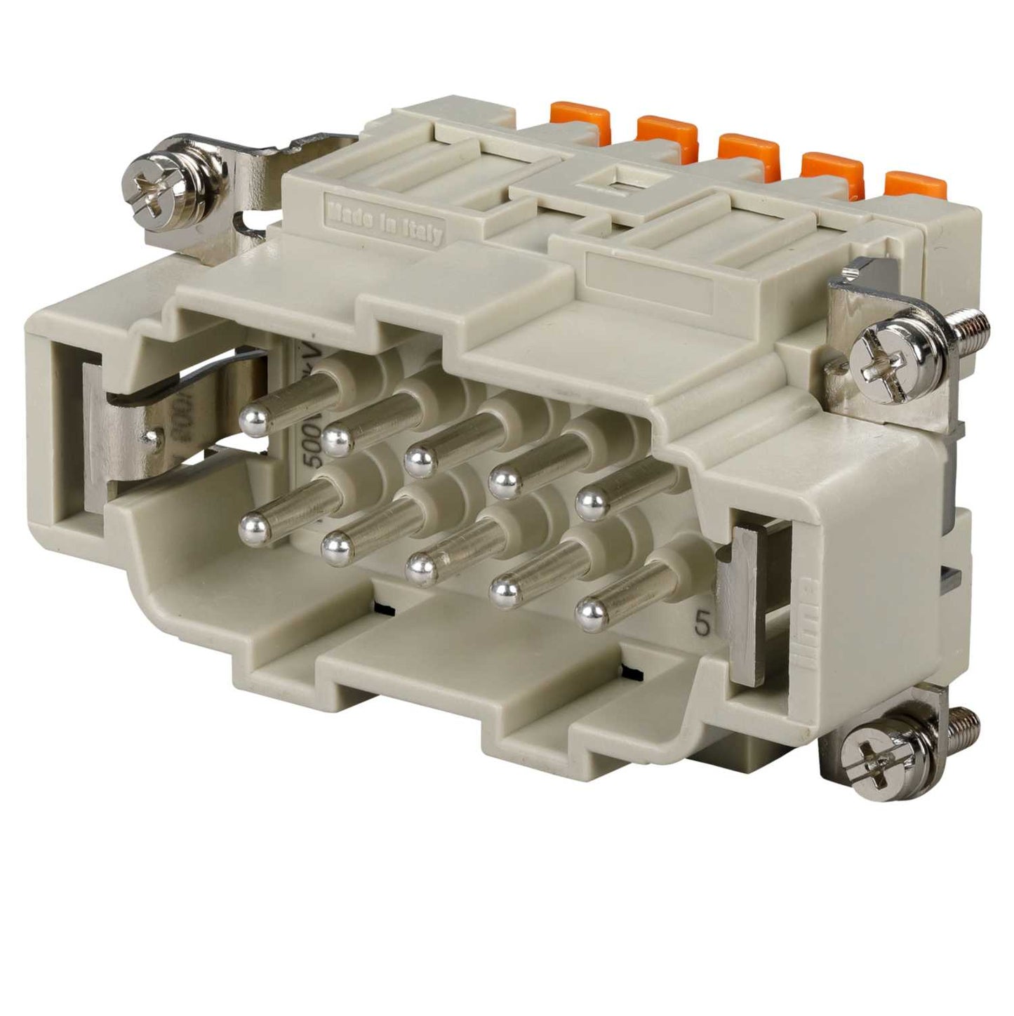 Ilme 16A 10 Pole + E Male Insert Spring Terminal Connections