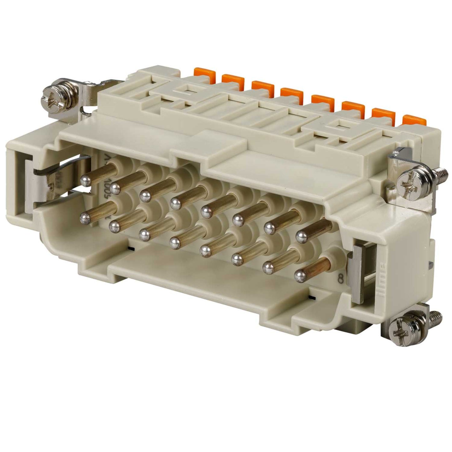 Ilme 16A 16 Pole + E Male Insert Spring Terminal Connections