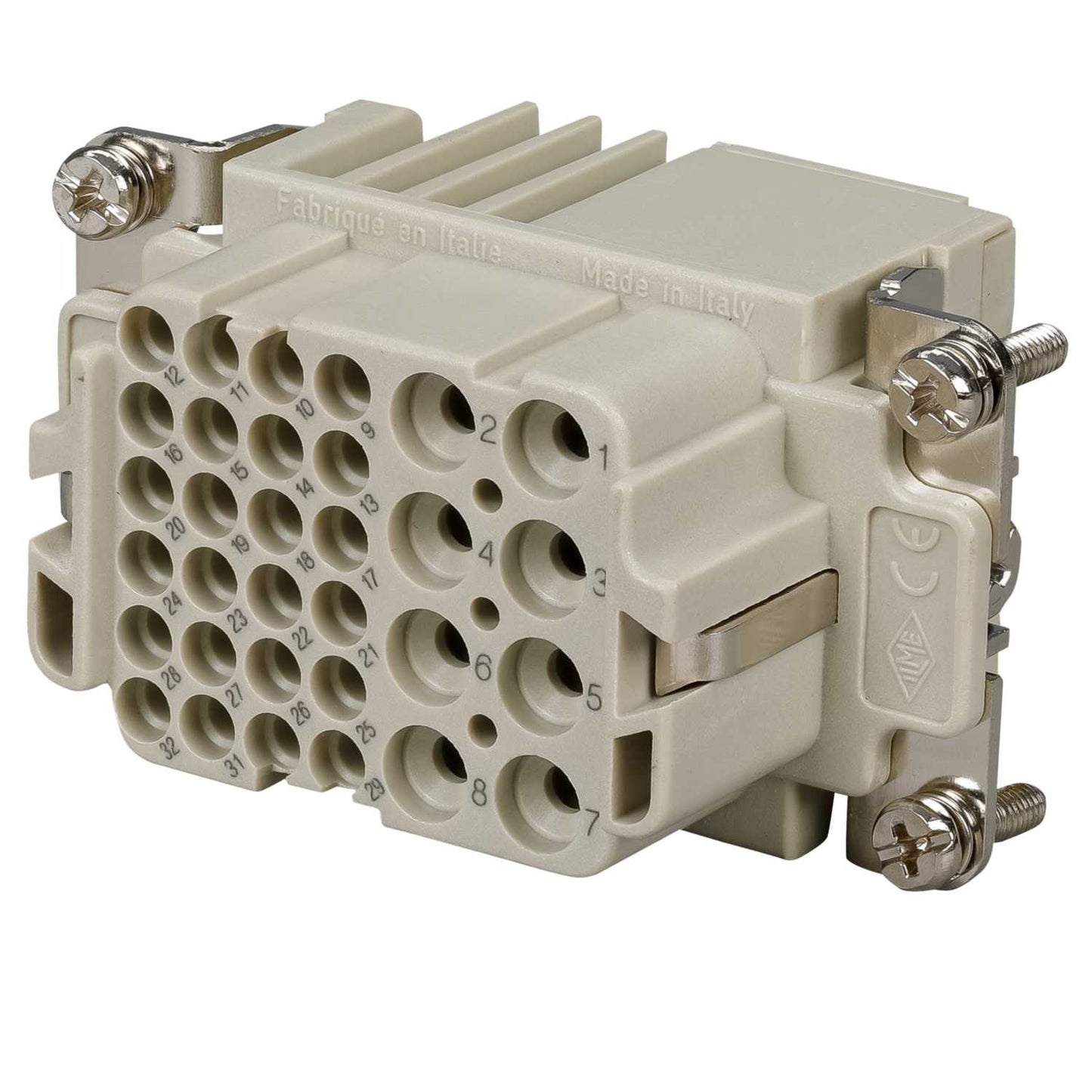 Ilme 8 + 24 Pole + E [16A + 10A] Female Insert for Screw Terminal Connections