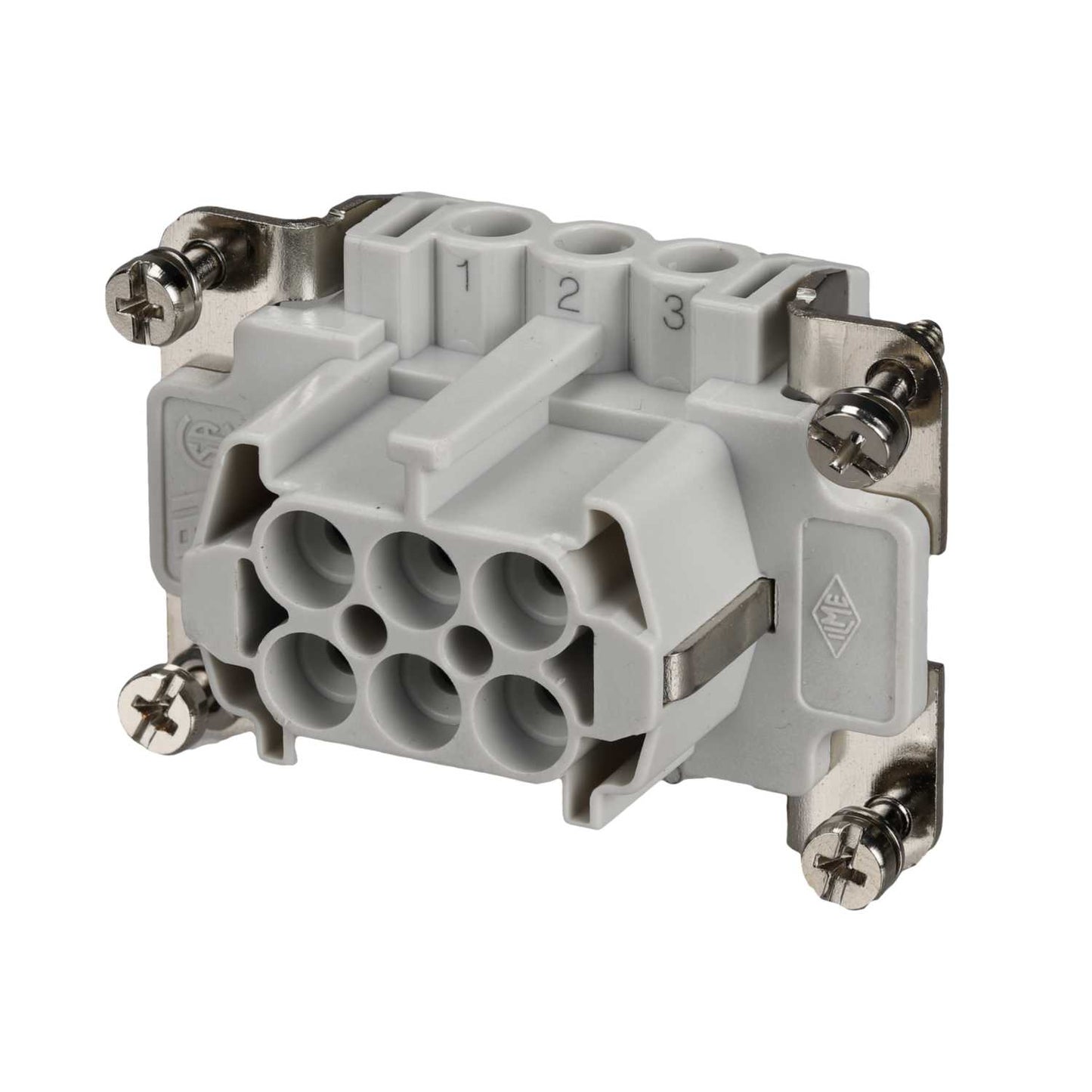 Ilme 6 Pole 16A Female Insert Screw Terminal Connection Grey