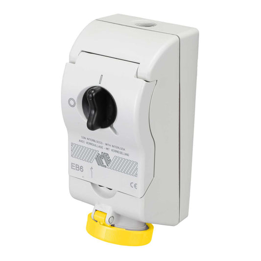 Ilme EB6 16A 2P+E 110V Interlocked Socket IP66