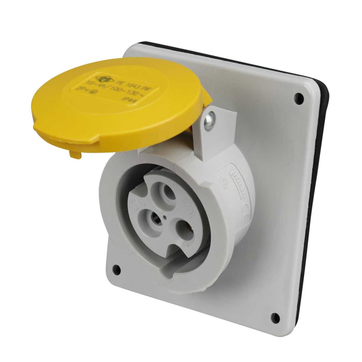 Ilme 16A 2P+E 110V Angled Panel Mounted Socket IP44