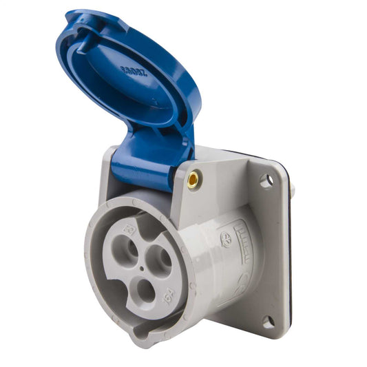 Ilme 16A 2P+E 230V Straight Panel Mounted Socket IP44