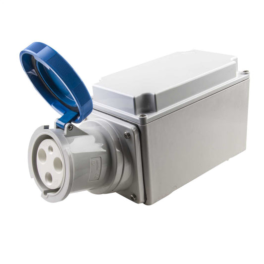 Ilme 125A 2P+E 230V Wall Mounted Socket IP67