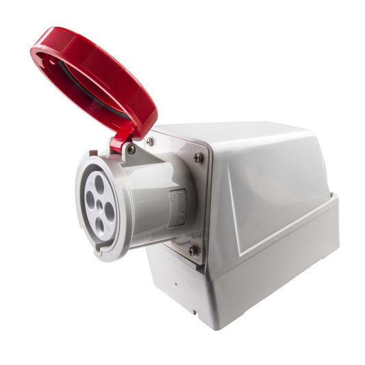 Ilme 63A 3 Pin + Earth 415V Wall Mounted Socket IP67