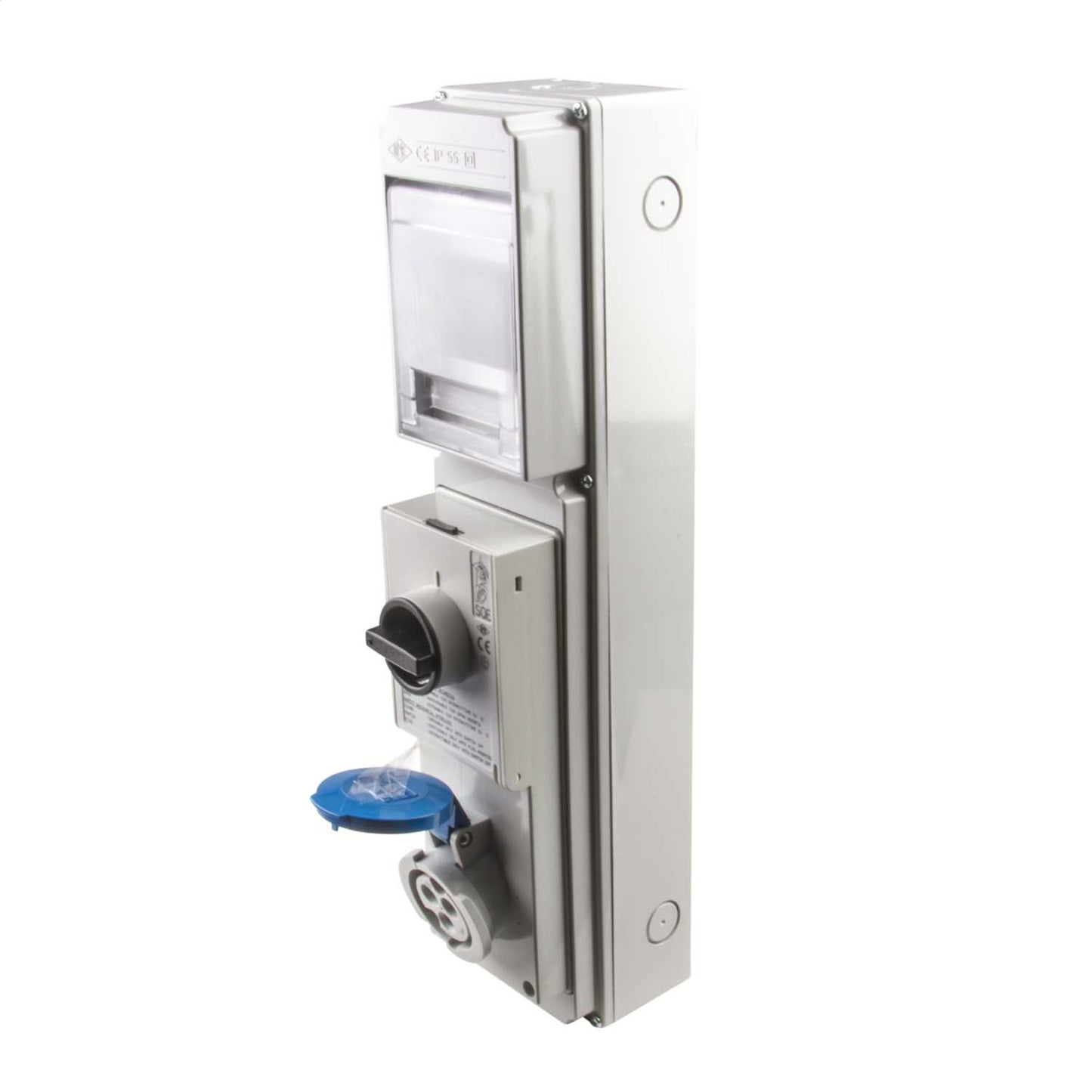 Ilme 16A 2P+E 230V Interlocked Switched Socket with RCD Compartment IP55