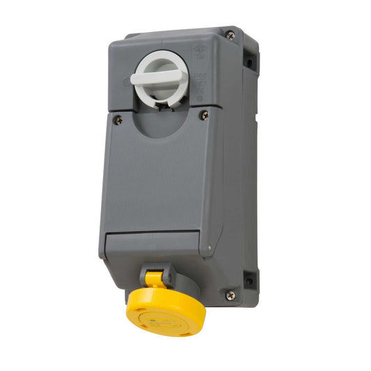 Ilme 16A 2P+E 110V Interlocked Socket IP67