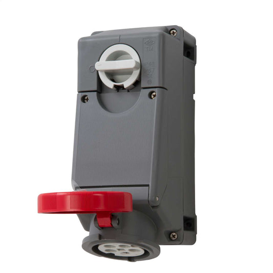 Ilme 32A 3P+N+E 415V Compact Interlocked Switched Socket IP67