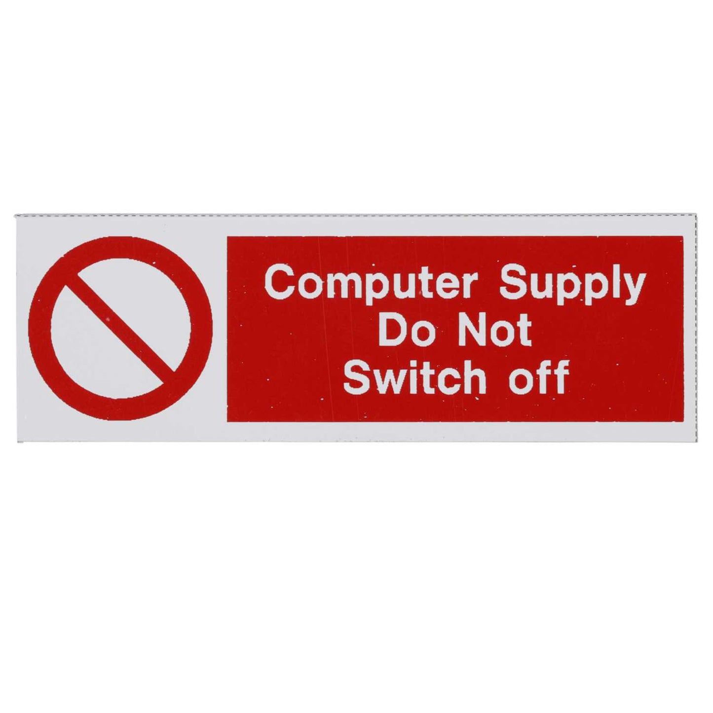 75mm x 25mm Computer Supply Do Not Switch Off Label (Sold in 1's)