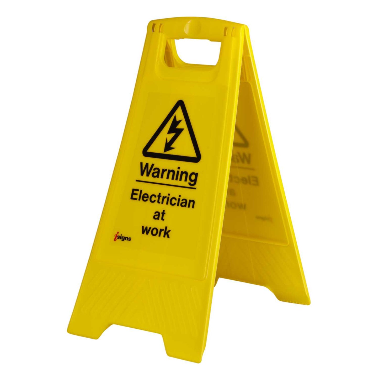 'Warning Electrician at Work' Free Standing Floor Sign