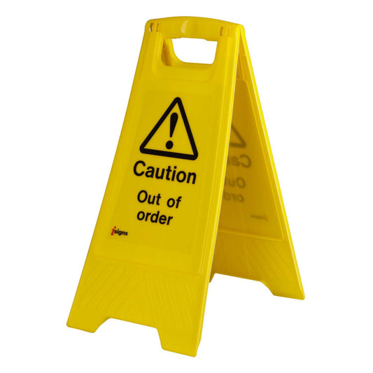 'Caution Out of Order' Free Standing Floor Sign