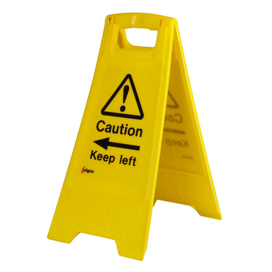 'Caution Keep Left / Right' Free Standing Floor Sign
