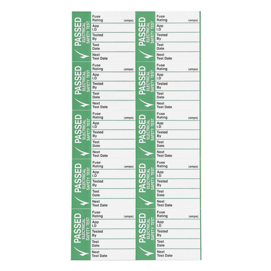 Industrial Signs 42.5mm x 32.5mm Passed Electrical Safety Test Label (Pack of 50)