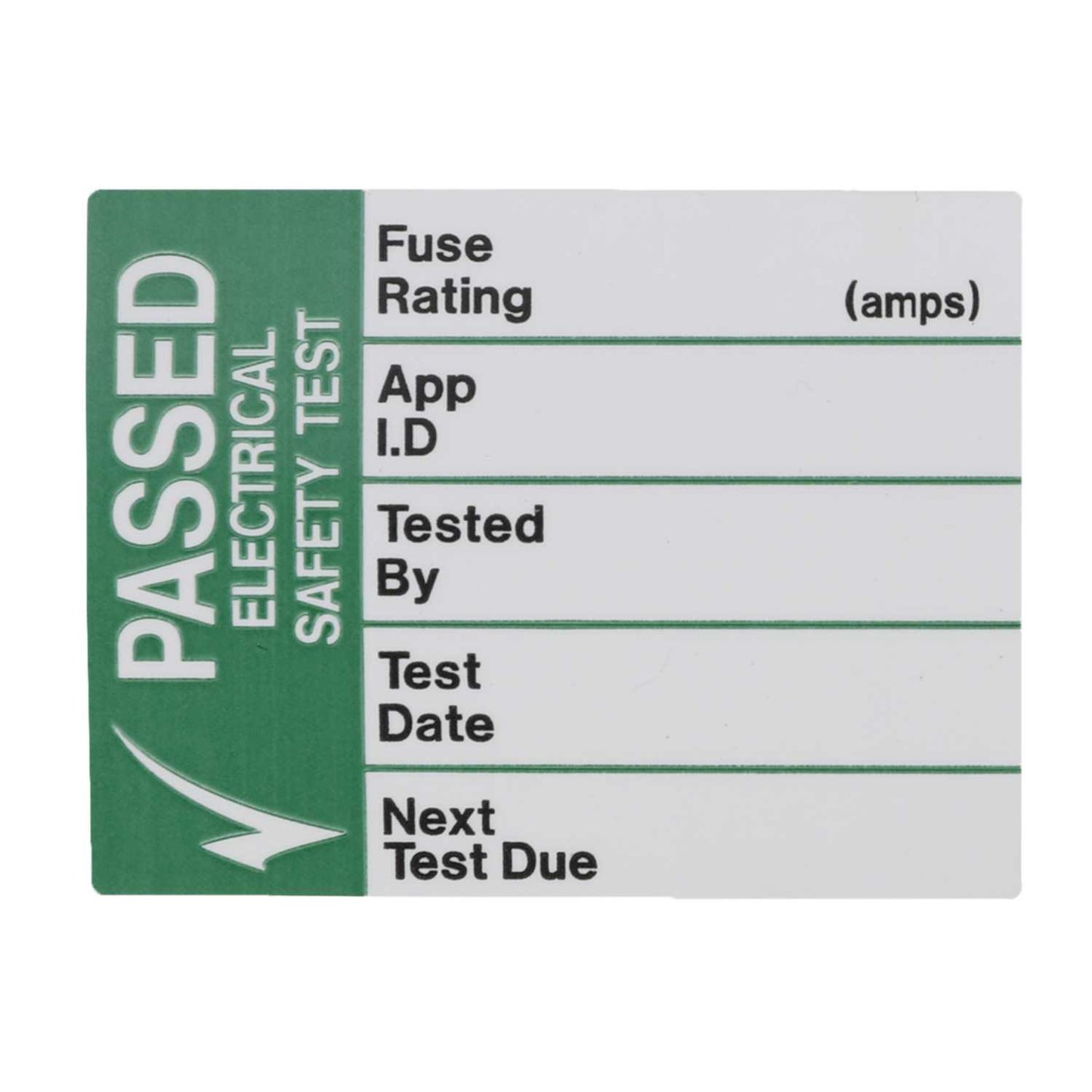 Industrial Signs 42.5mm x 32.5mm Passed Electrical Safety Test Label (Roll of 250)