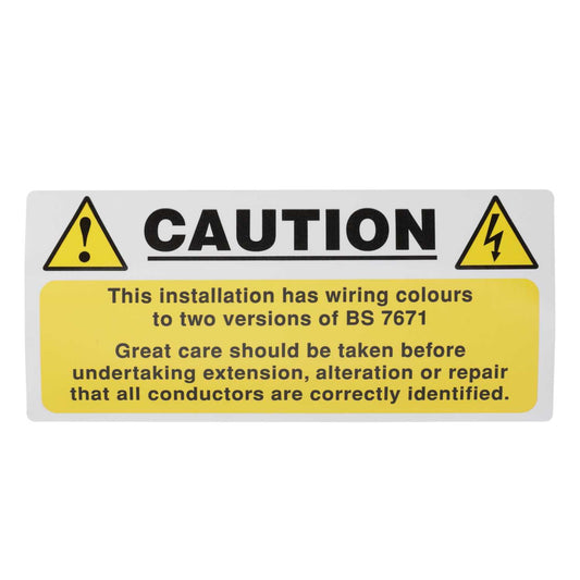Industrial Signs 130mm x 60mm Caution Mixed Cable Label (Roll of 100)