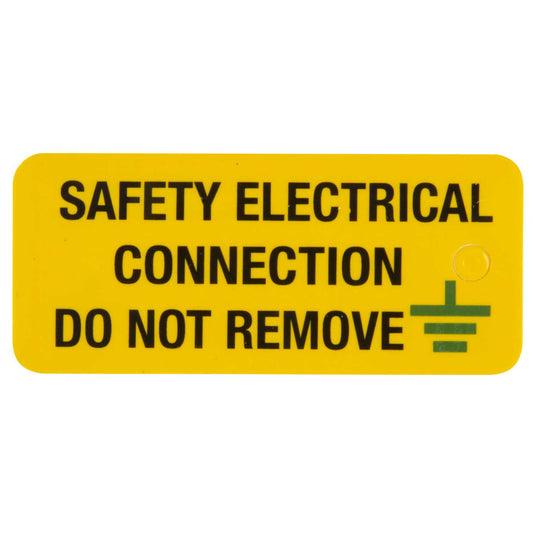 Industrial Signs 80mm x 35mm Safety Electrical Connection Do Not Remove PVC Label (Pack of 5)