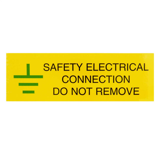 Industrial Signs 75mm x 25mm Electrical Connection Do Not Remove Label (Pack of 10)