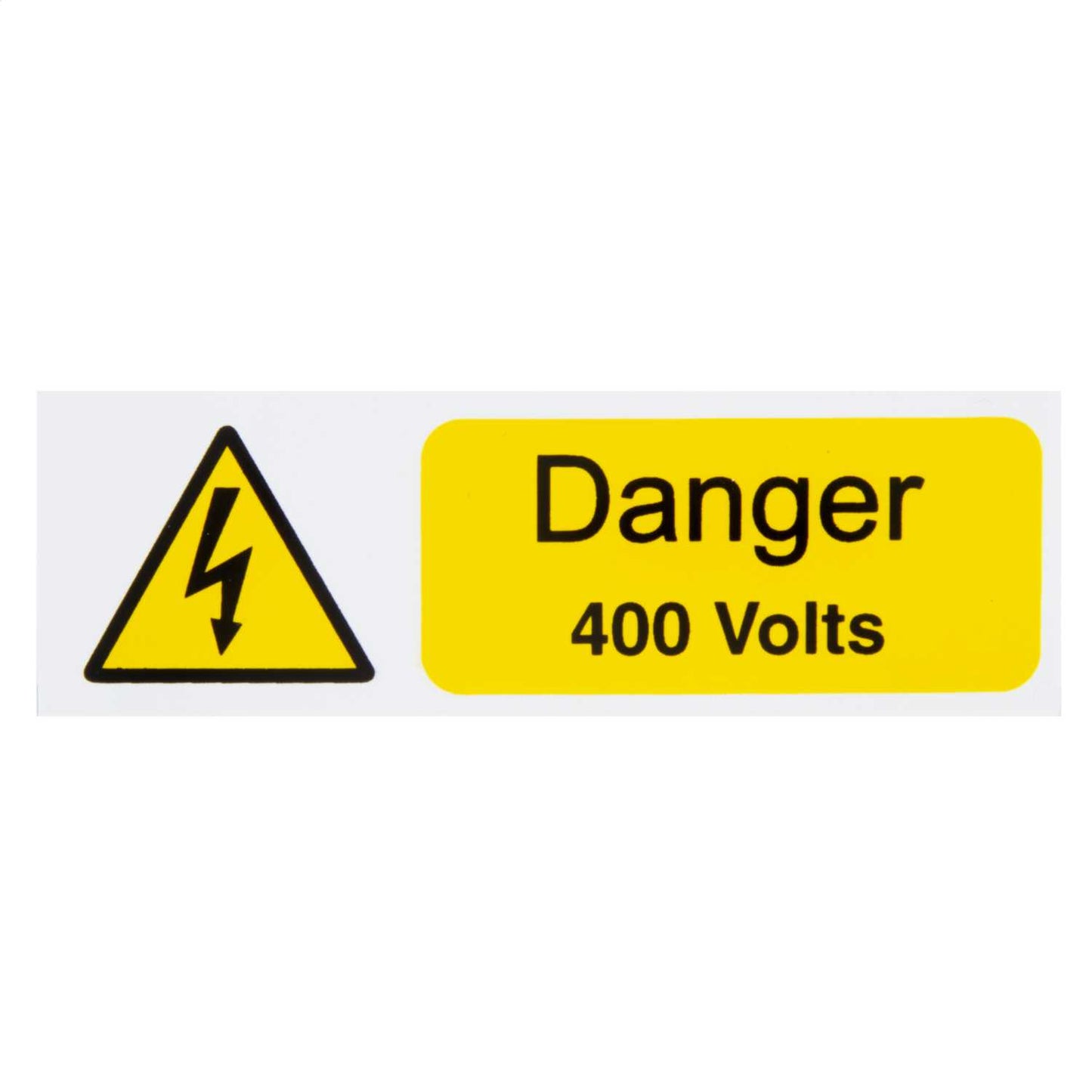 Industrial Signs 75mm x 25mm Danger 400 Volts Label (Pack of 5)