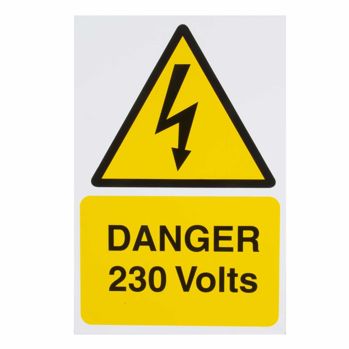 150mm x 225mm Danger 230 Volts Label (Sold In 1's)