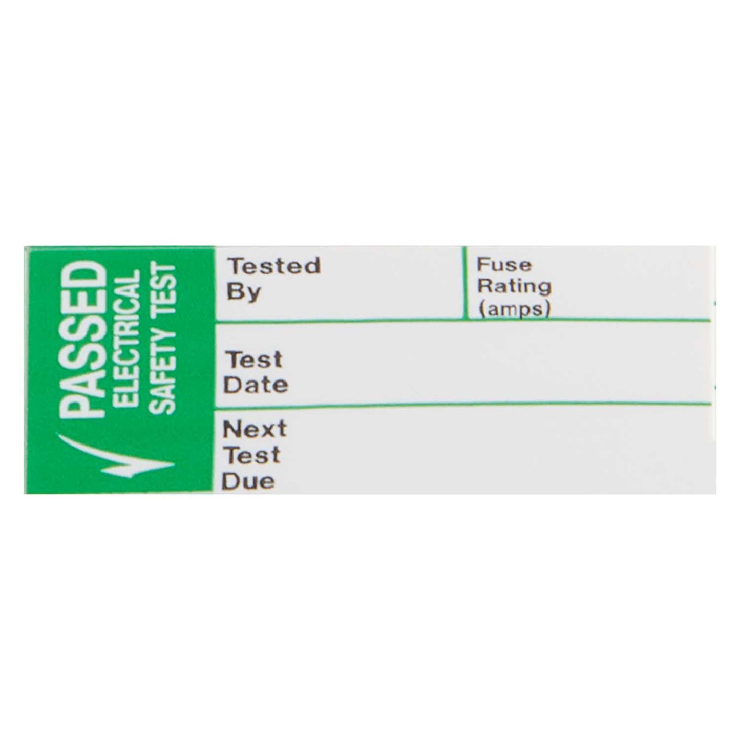 Industrial Signs 35mm x 15mm Passed Safety Test Label (Roll of 250)