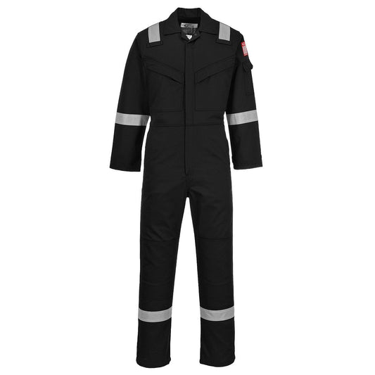 Flame Resistant Anti-Static Coverall 350g, L, R, Black