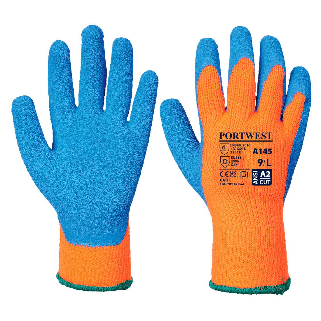 Cold Grip Glove, L, , Orange/Blue