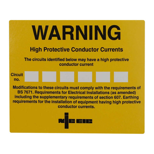 Industrial Signs High Conductive Current Labels (Roll of 100)
