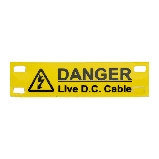 Industrial Signs Danger Live D.C Cable Sign (Pack of 10)