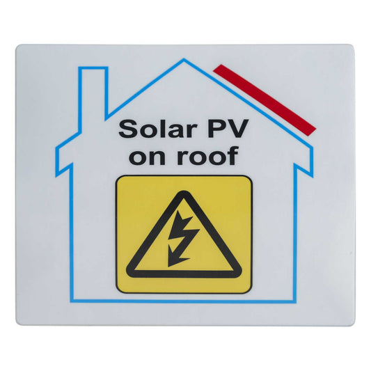 Industrial Signs PV / Solar On Roof Labels (Pack of 10)