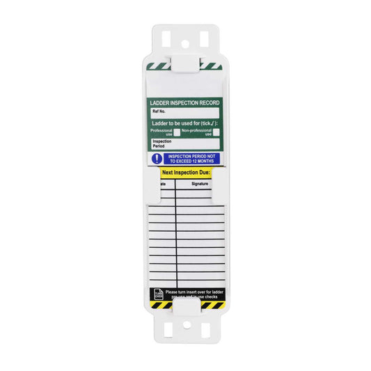 Industrial Signs Ladder Tag Holder with Insert and Pen Pack