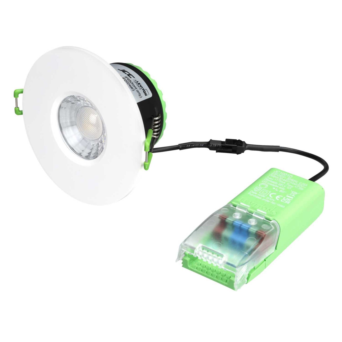JCC V50 Pro Retrofit 6W LED Fire Rated Colour Selectable 100mm Downlight White