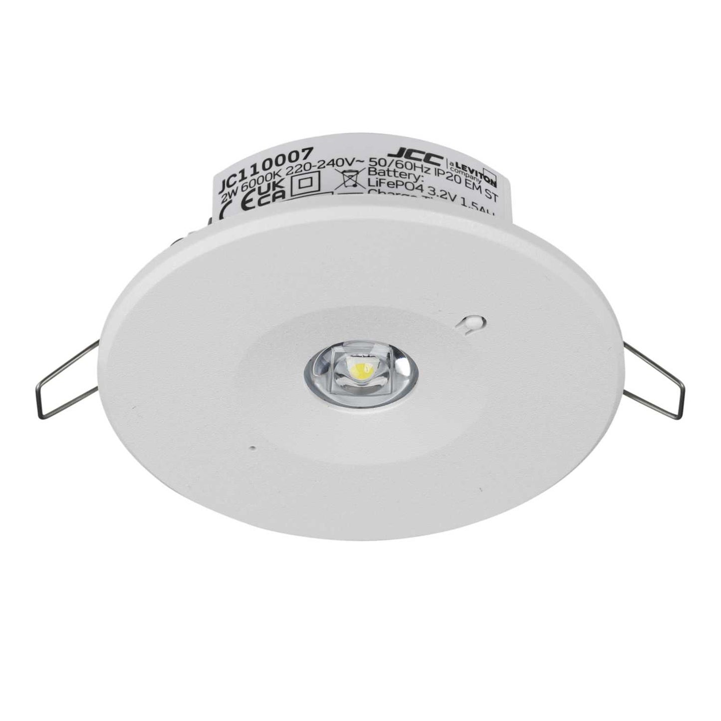 JCC 2W LED Non Maintained Emergency Downlight with Self Test