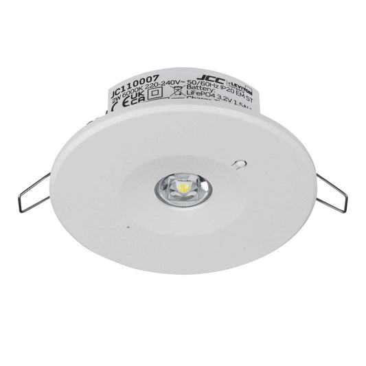 JCC 2W LED Non Maintained Emergency Downlight with Self Test