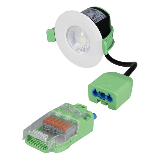 JCC X50 3W / 5W Fire Rated Tri-Colour Dimmable Downlight White (Pack of 10)