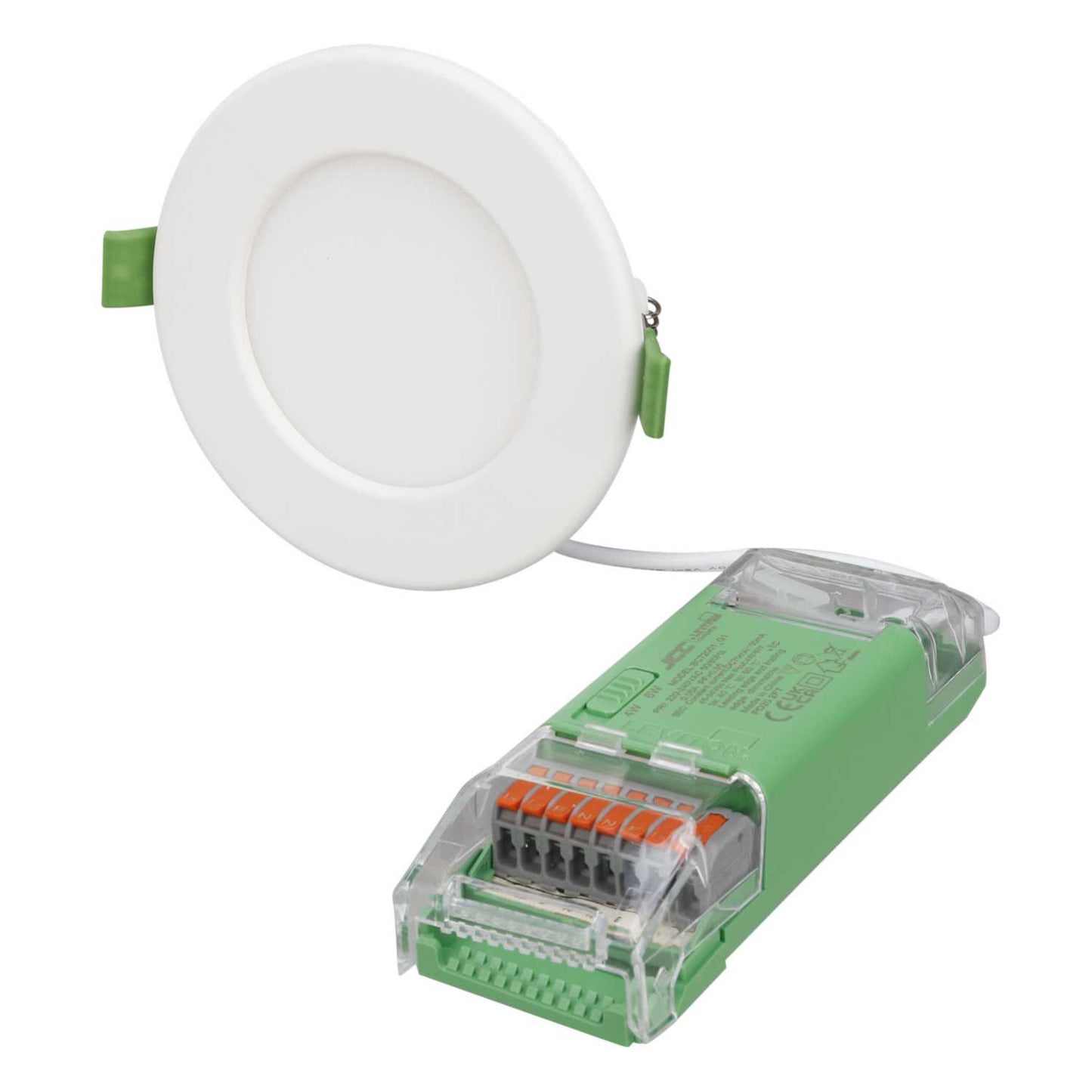 JCC Skydisc 4W / 6W LED 115mm Tri-Colour Dimmable Downlight White IP65