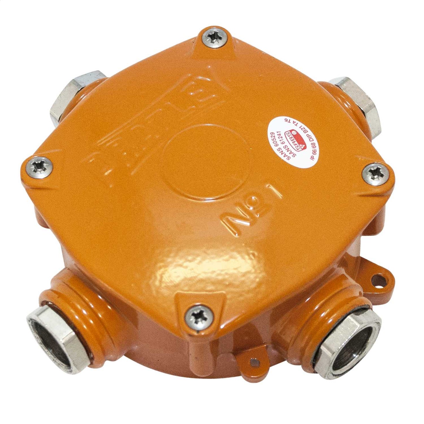 Pratley 25mm Size 1 Aluminium Alloy 4 Way Junction Box Orange