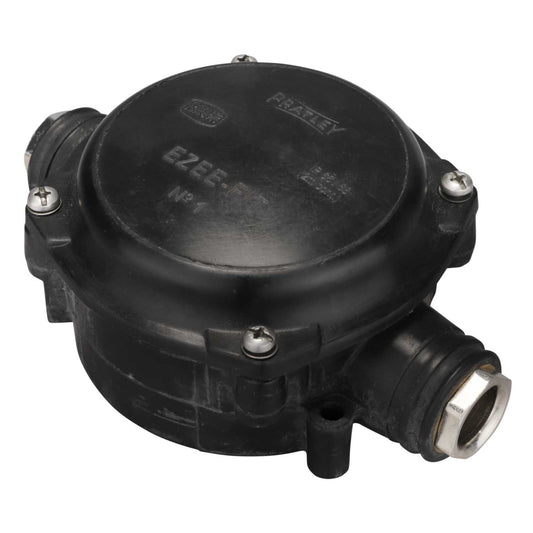 Pratley Ezee-Fit 25mm Size 1 Plastic Atex 2 Way Junction Box Black IP68