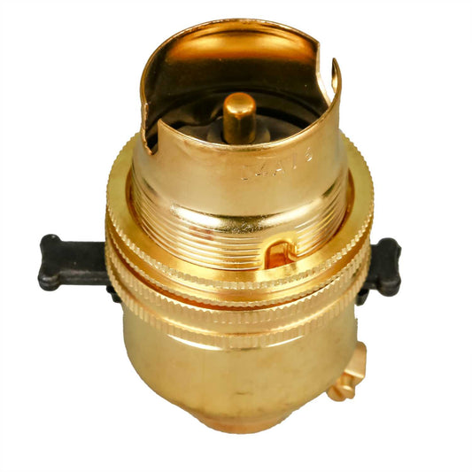 Bayonet Cap BC B22 10mm Entry L/Holder Brass (Sold in 1's)
