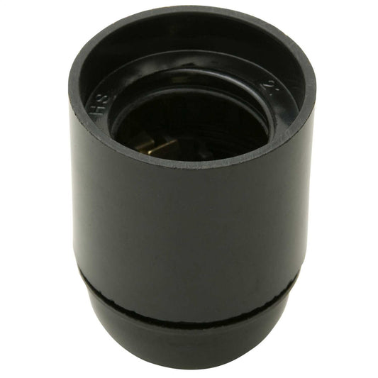 Edison Screw ES E27 10mm Entry Plastic L/Holder Black (Sold in 1's)