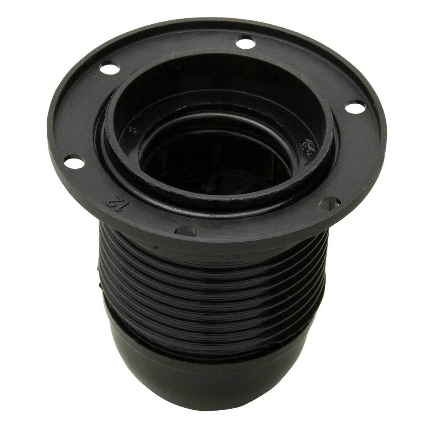 Edison Screw ES E27 10mm Entry Shaded L/Holder Black (Sold in 1's)