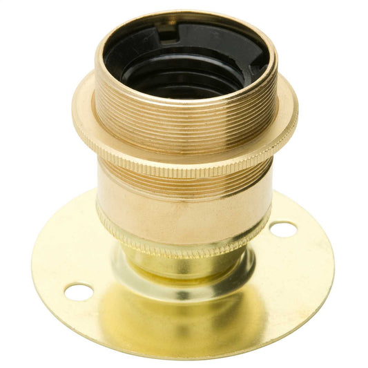 Edison Screw ES E27 Batten Type Shaded L/Holder Brass (Sold in 1's)