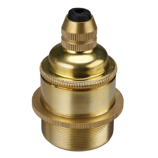 Edison Screw ES E27 Cord Grip Shaded L/Holder Brass (Sold in 1's)
