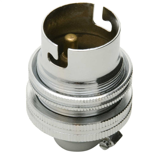 Bayonet Cap BC B22 ½" Entry Shaded Lampholder Chrome (Sold in 1's)